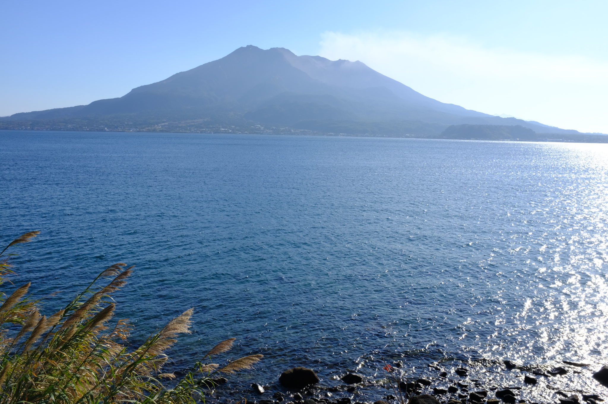 Der Sakurajima raucht zum Abschied